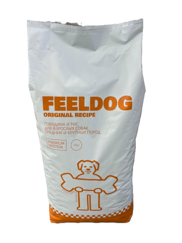 FEELDOG01 Полнорационный сухой корм для взрослых собак средних и крупных пород \"Говядина и рис\" FEELDOG01 Полнорационный сухой корм для взрослых собак средних и крупных пород \"Говядина и рис\"
