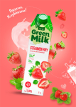"Green Milk" Напиток растительный соевый "Клубника"