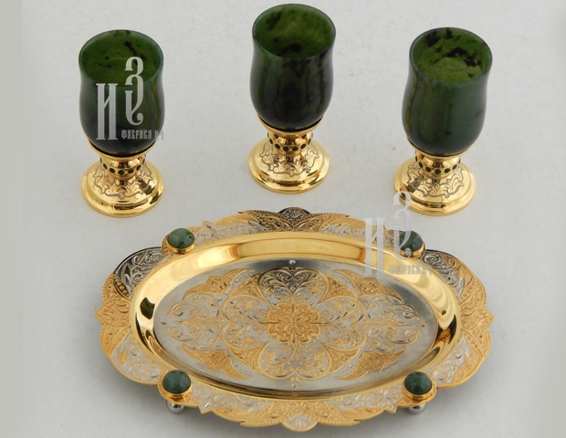 Набор водочный нефрит