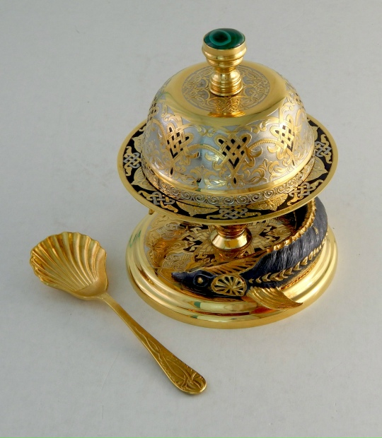 Икорница "Осётр"с серебрением